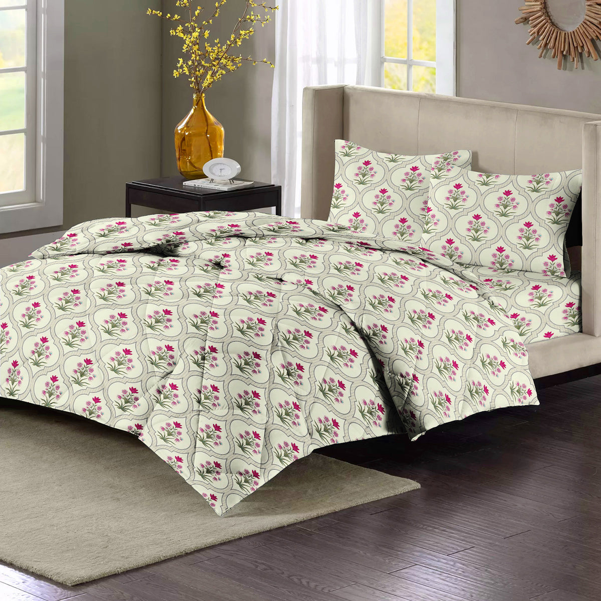 Valencia 4Pcs Bedding Set Sage Green