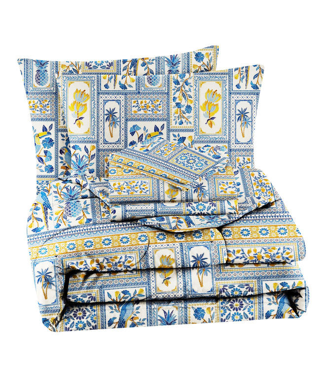 Valencia 4Pcs Bedding Set Royal Blue