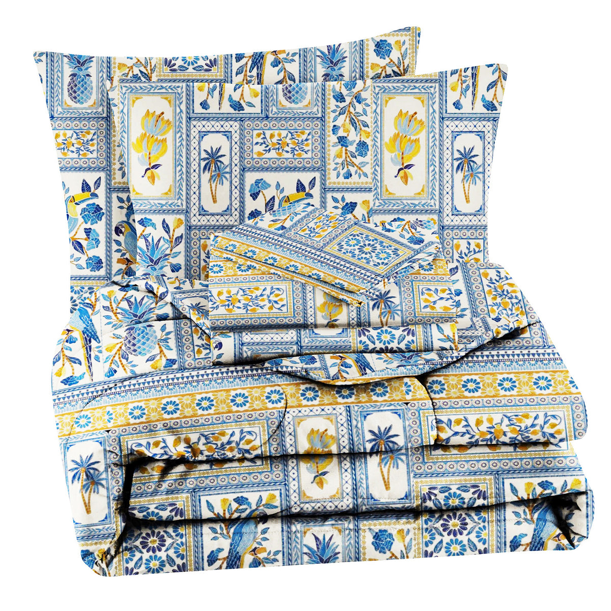 Valencia 4Pcs Bedding Set Royal Blue