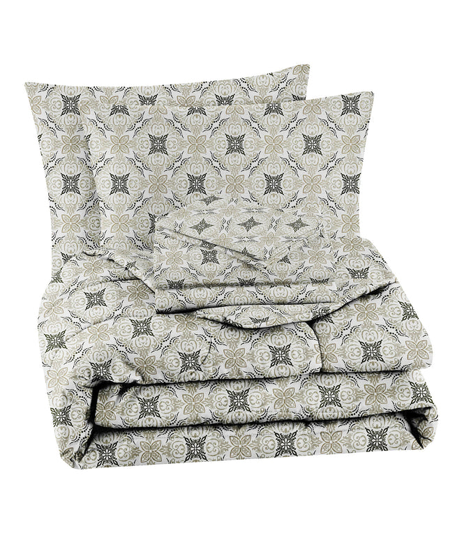 Valencia 4Pcs Bedding Set Light Grey
