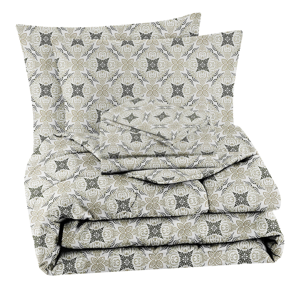 Valencia 4Pcs Bedding Set Light Grey