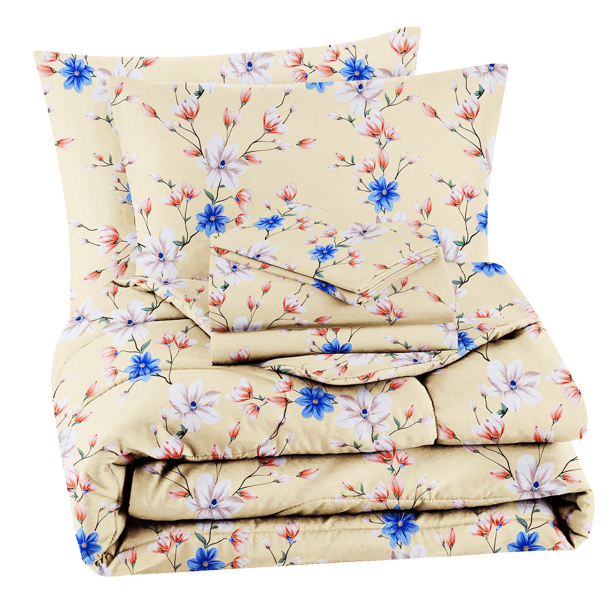 Valencia 4Pcs Bedding Set Ivory Cream