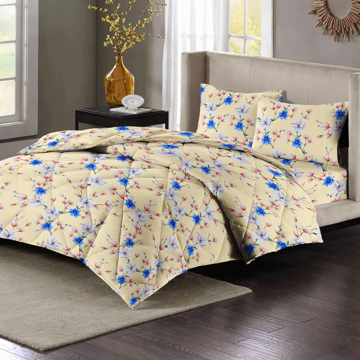 Valencia 4Pcs Bedding Set Ivory Cream