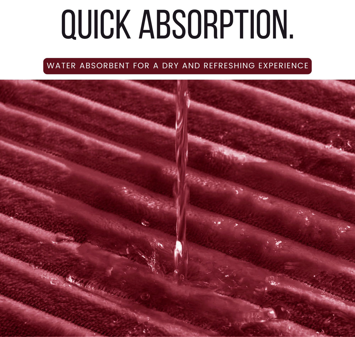 Memory Foam Pencil Design Bathmat Burgundy Red