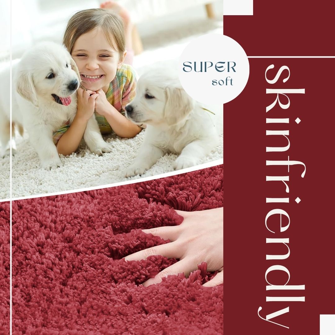 Microfiber Anti Skid Bathmat Crimson Red