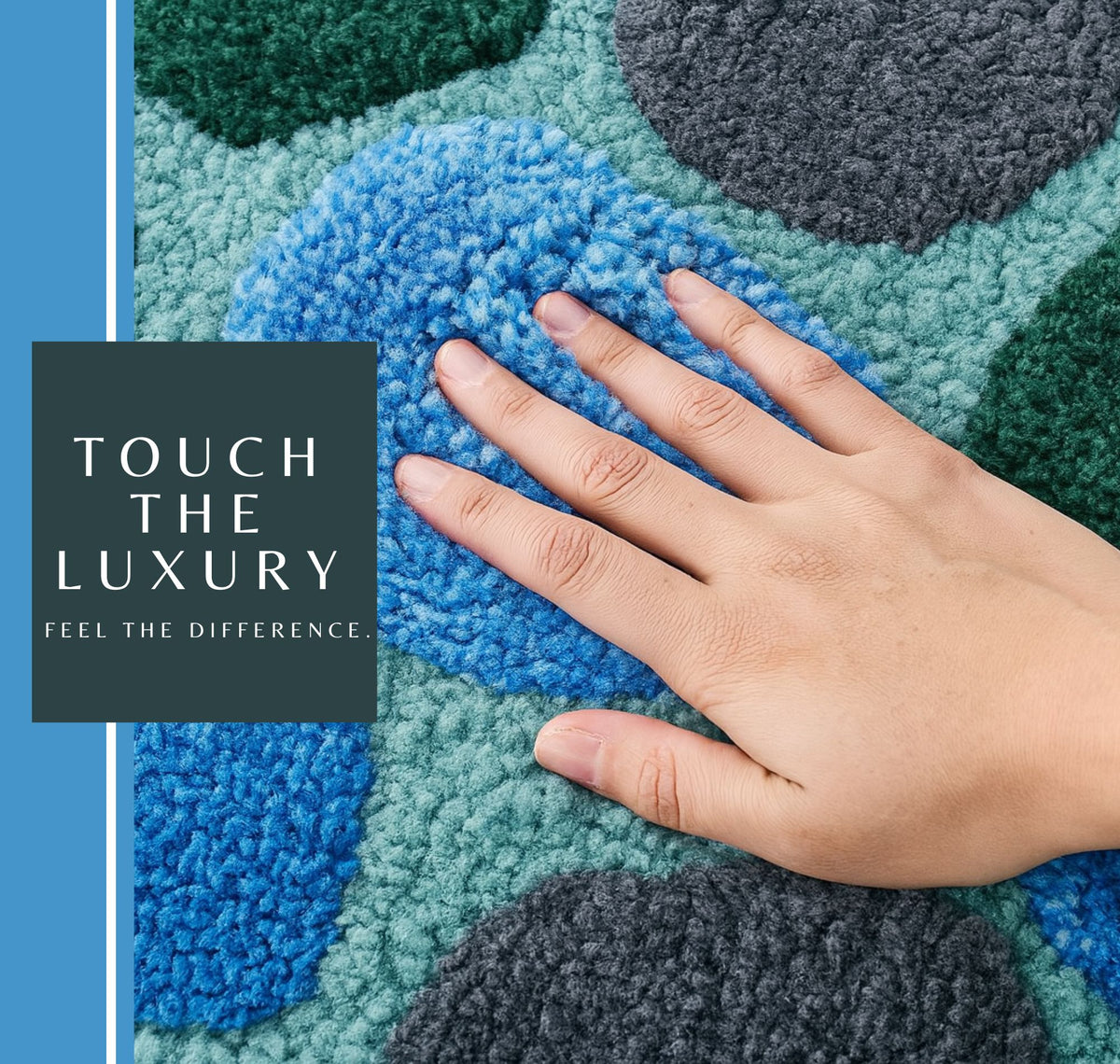Tufted Mathmat Aqua Blue