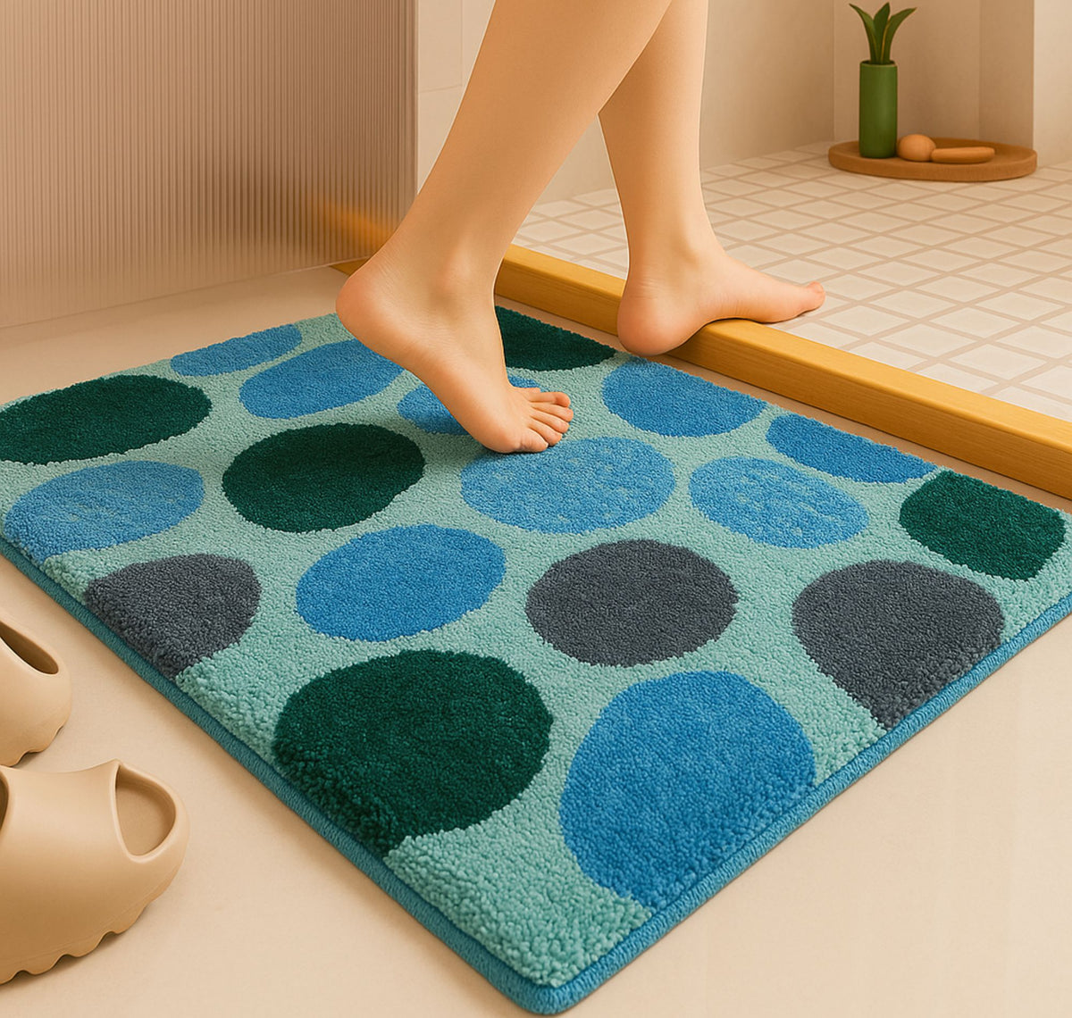 Tufted Mathmat Aqua Blue