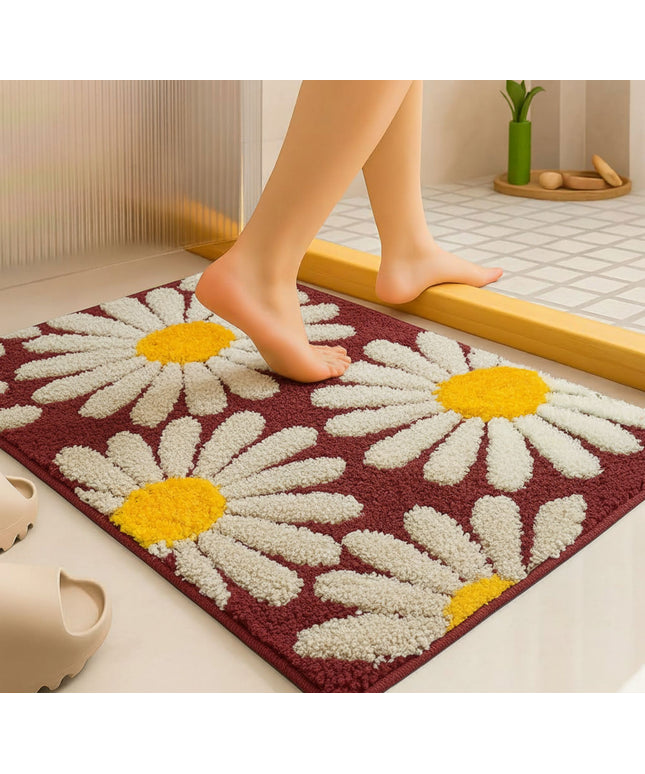 Tufted Mathmat Maroon White