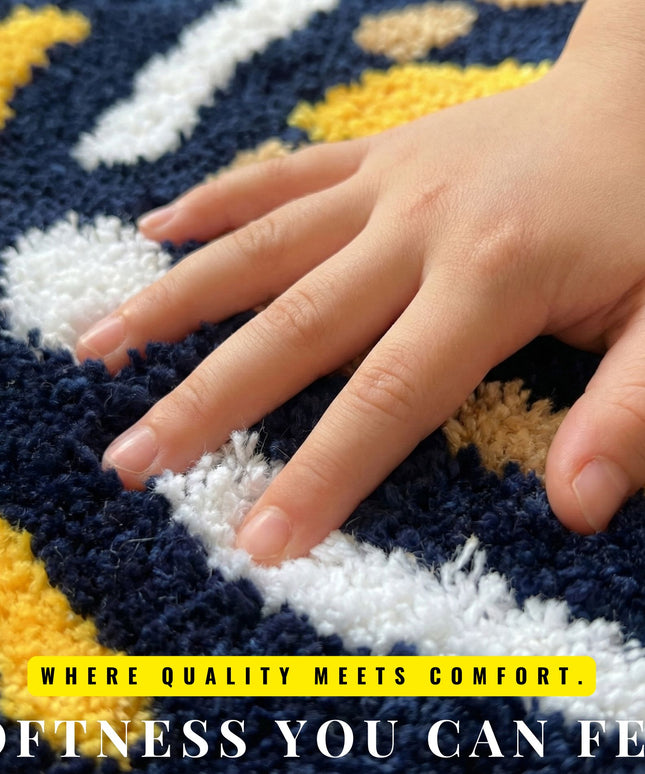 Tufted Mathmat Navy Blue