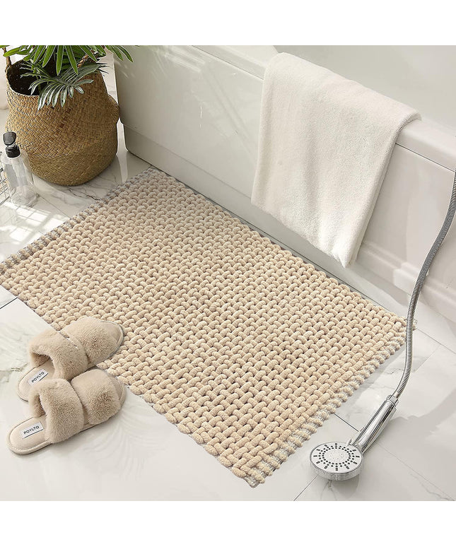Chennile Bathmat Linen Beige