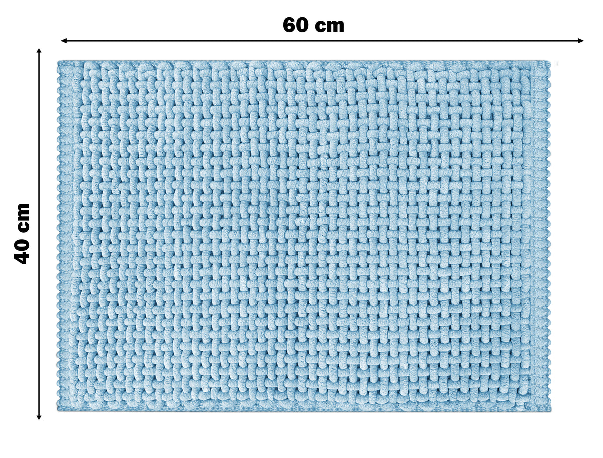 Chennile Bathmat Sky Blue