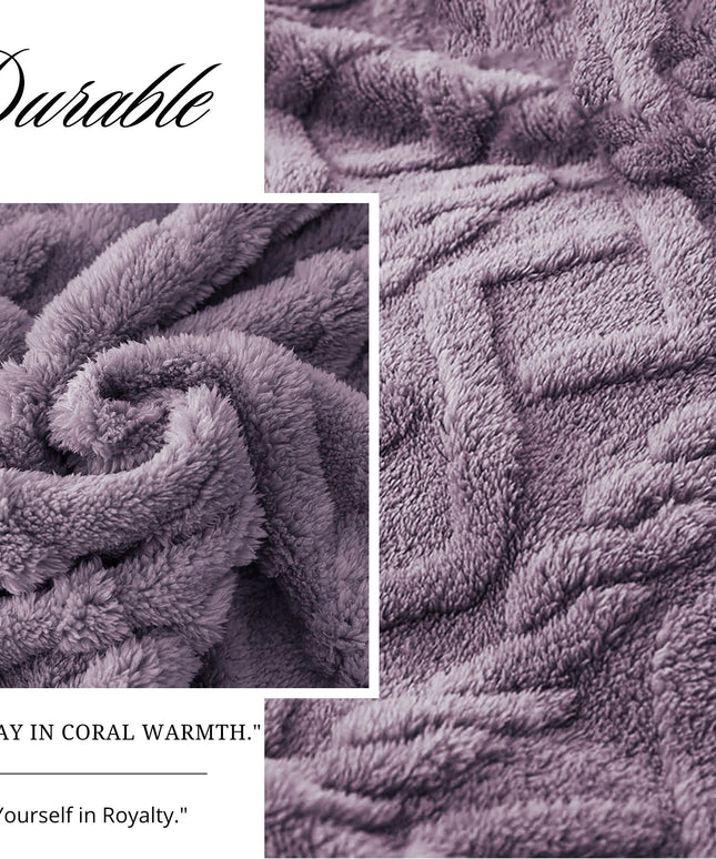 Coral  Flannel Blanket  Purple