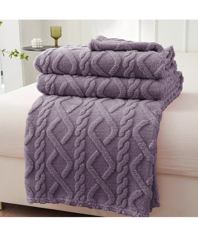 Coral  Flannel Blanket  Purple
