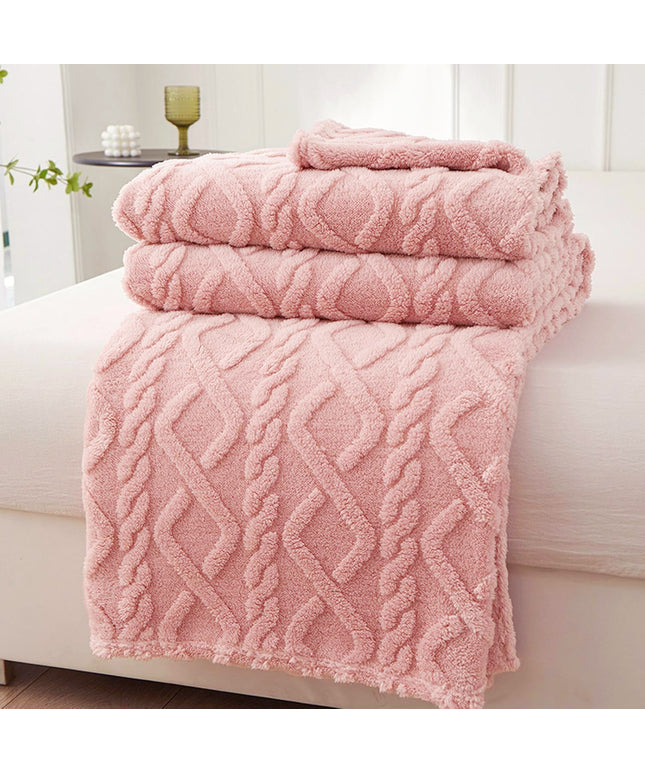 Coral  Flannel Blanket  Peach