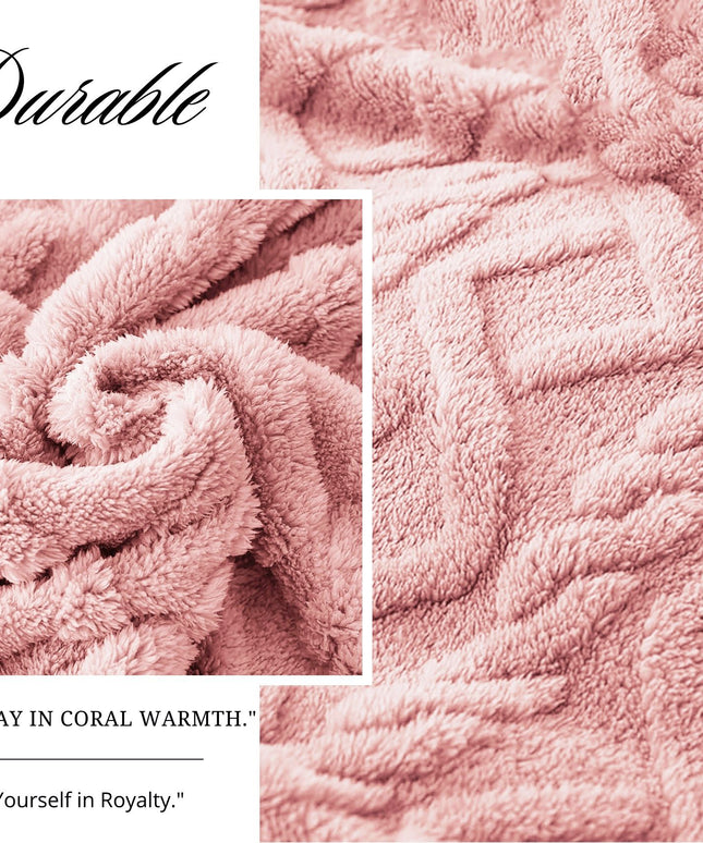 Coral  Flannel Blanket  Peach