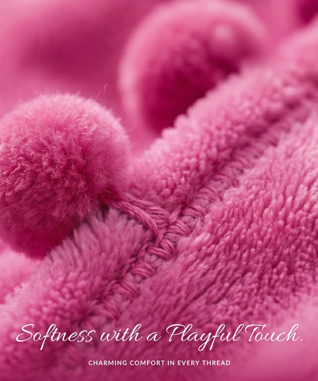 Pom Pom Blanket Pink