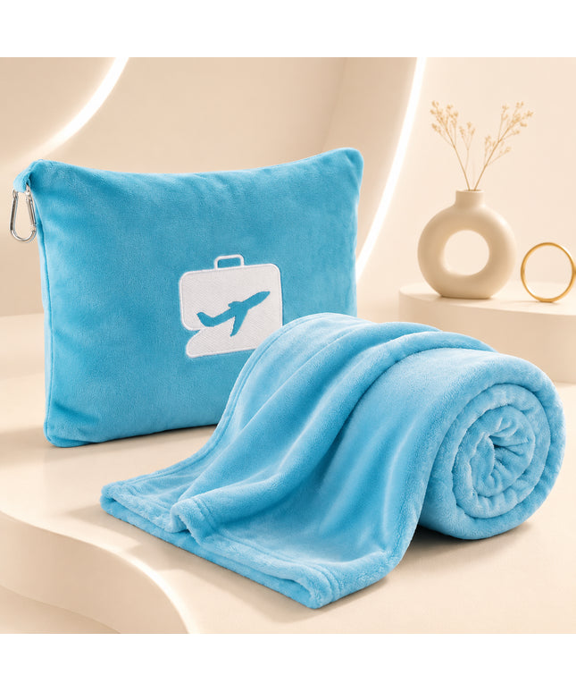 Travel Blanket  Aqua Blue