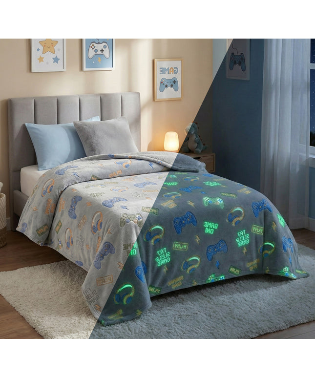 Glow in the Dark Blanket   Light Grey