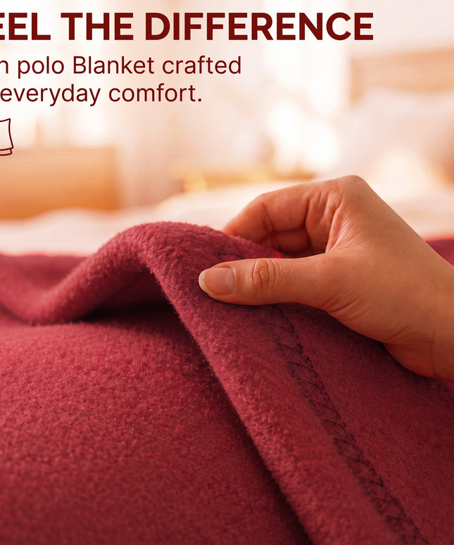 Solid Fleece Blanket  Red