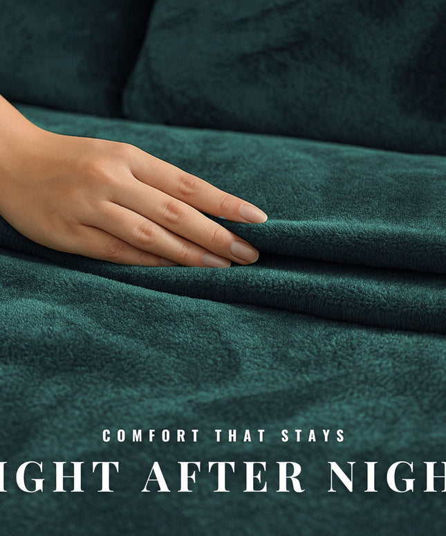 Luxury 260 GSM Flannel Blanket  Dark Green