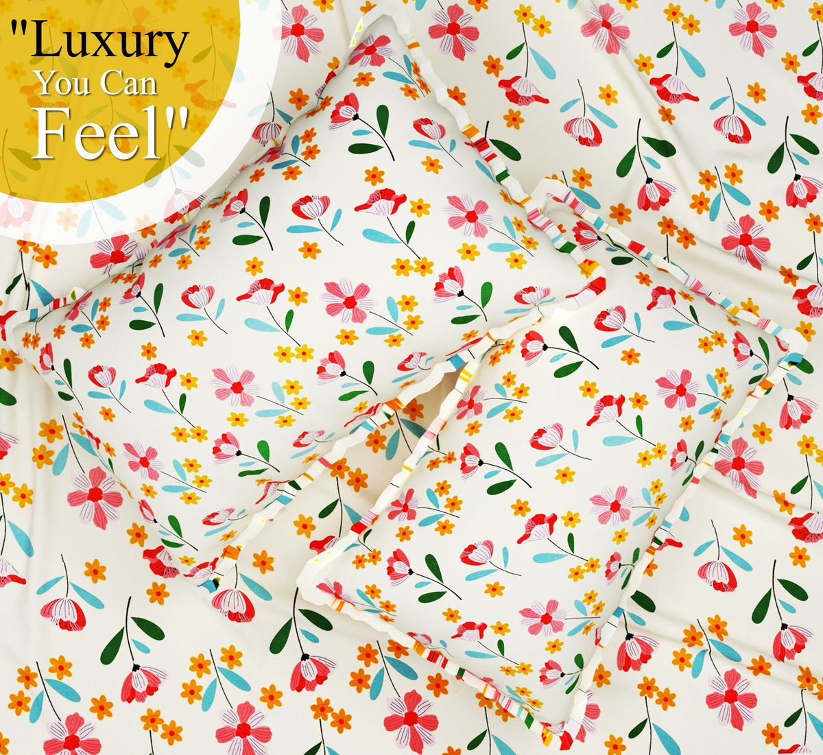 Urban Flat Bedsheet White Pink