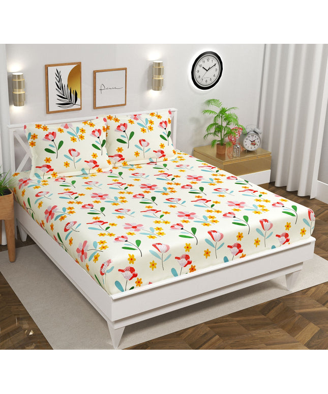 Urban Flat Bedsheet White Pink