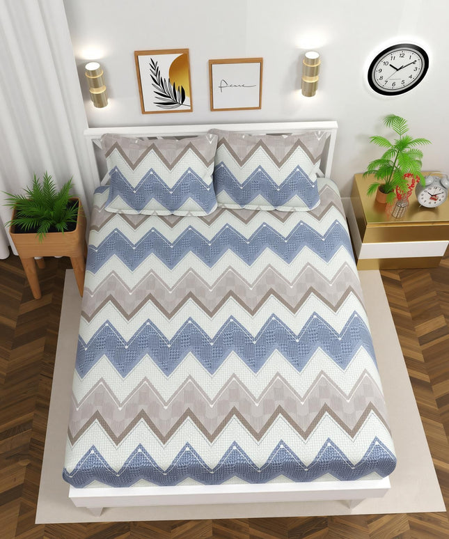 Urban Flat Bedsheet Off White Light Blue