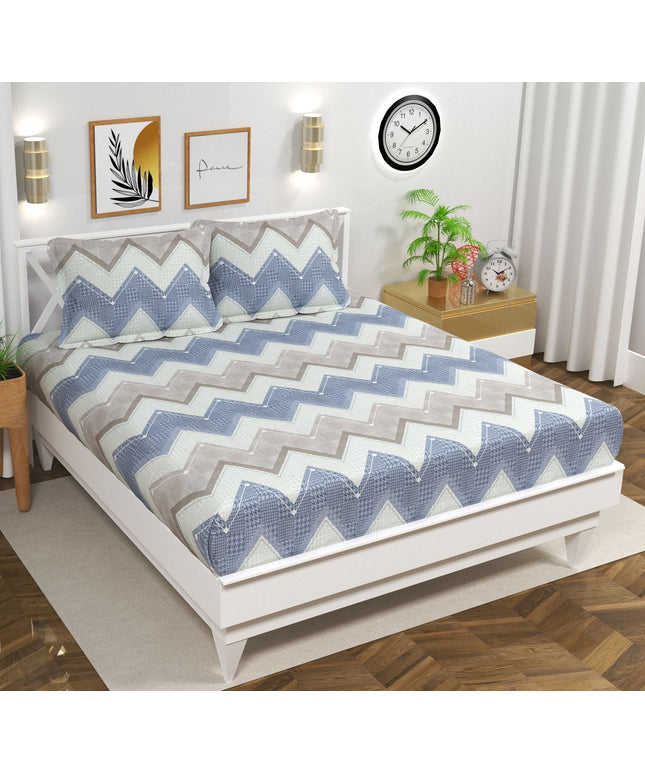 Urban Flat Bedsheet Off White Light Blue