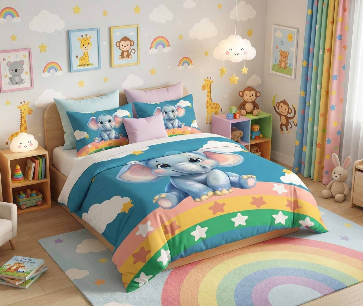 7D Pixel Adventure Flatsheet Light Blue