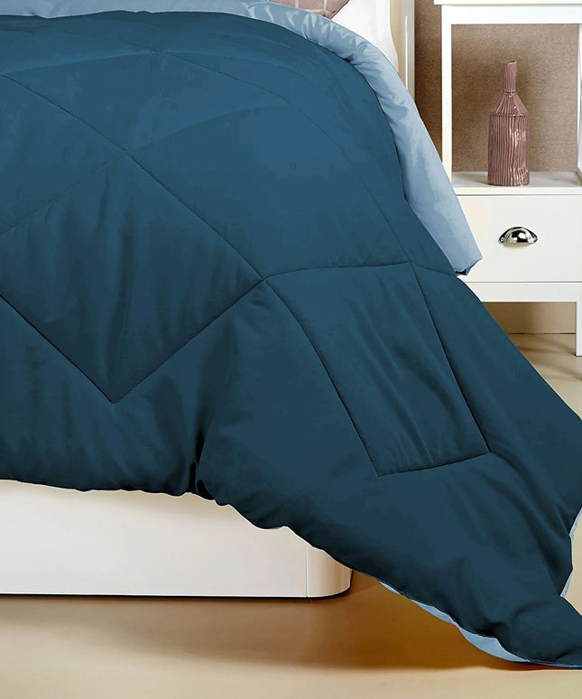 Solid Reversible Comforter Dark Blue Grey1
