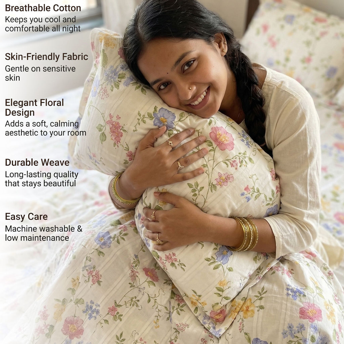 Cloud Collection Flatsheet Beige Pink