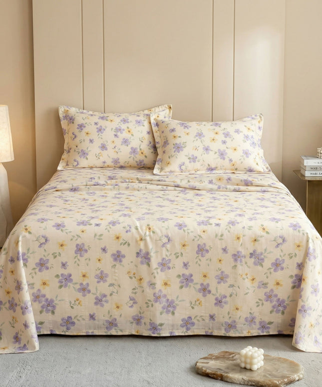 Cloud Collection Flatsheet Beige Purple