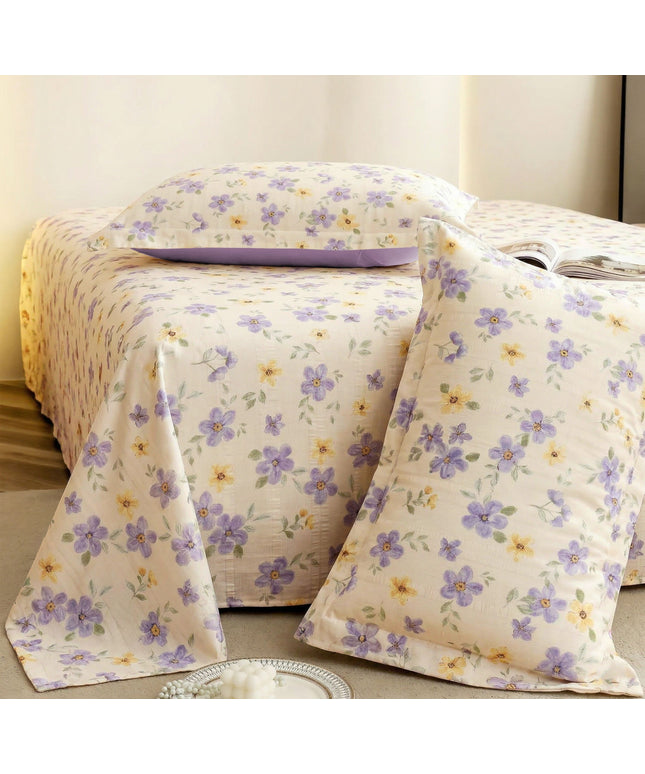 Cloud Collection Flatsheet Beige Purple