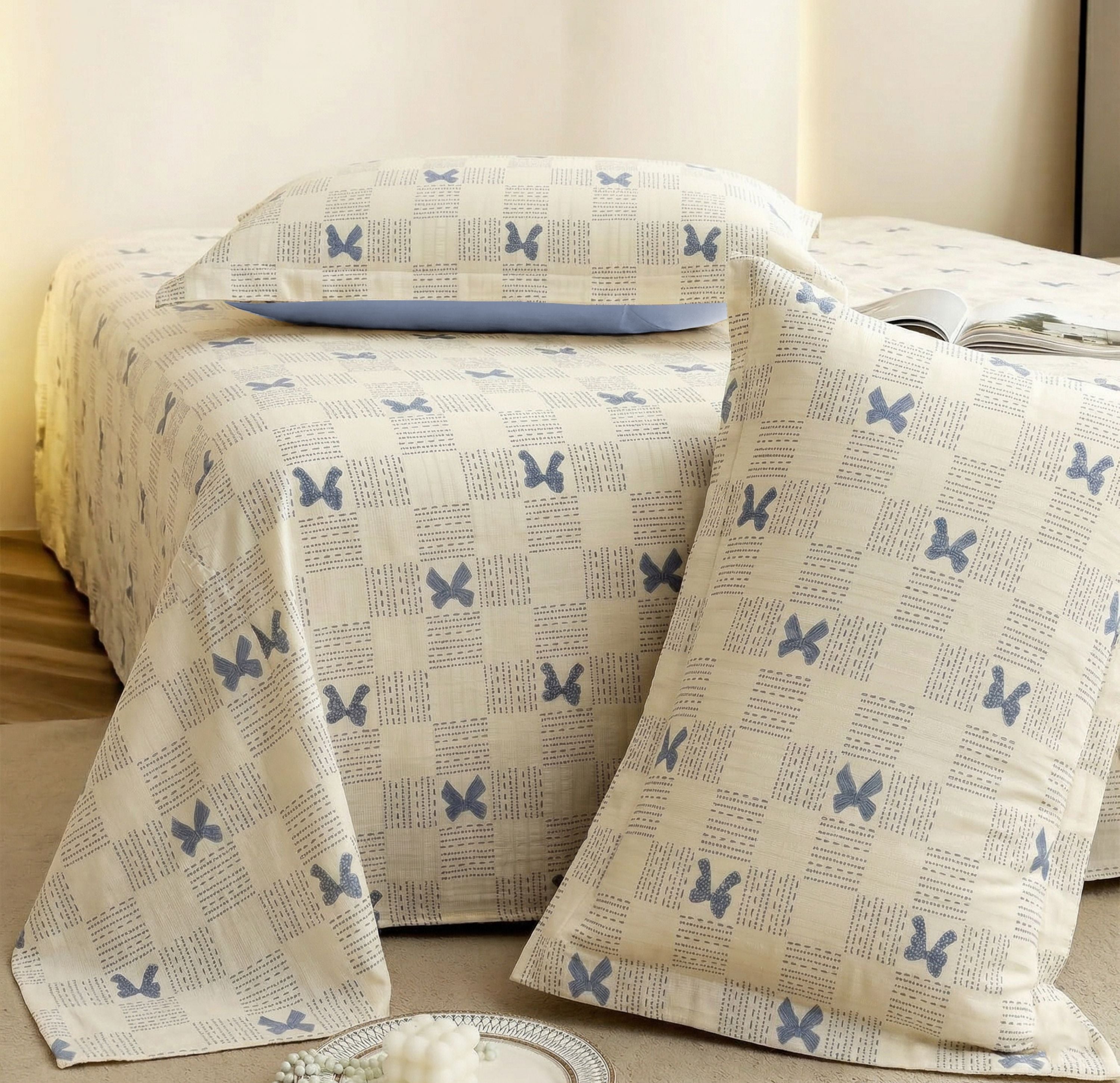 Cloud Collection Flatsheet Beige Blue