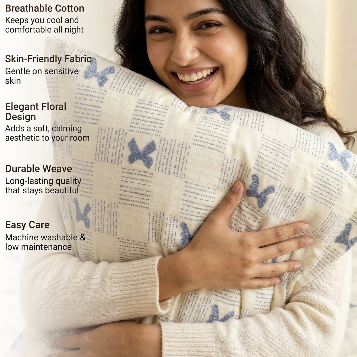 Cloud Collection Flatsheet Beige Blue
