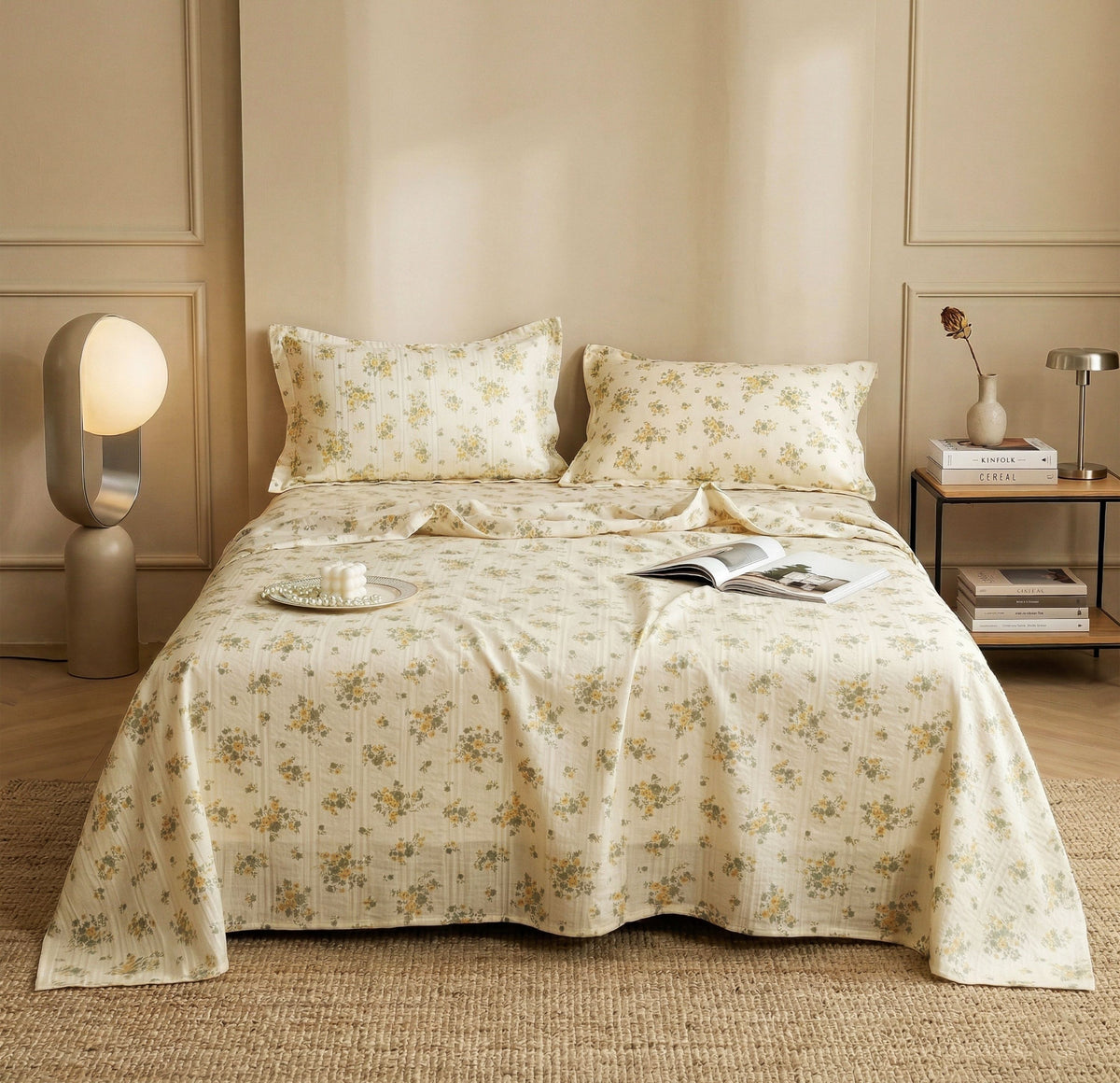 Cloud Collection Flatsheet Beige Green