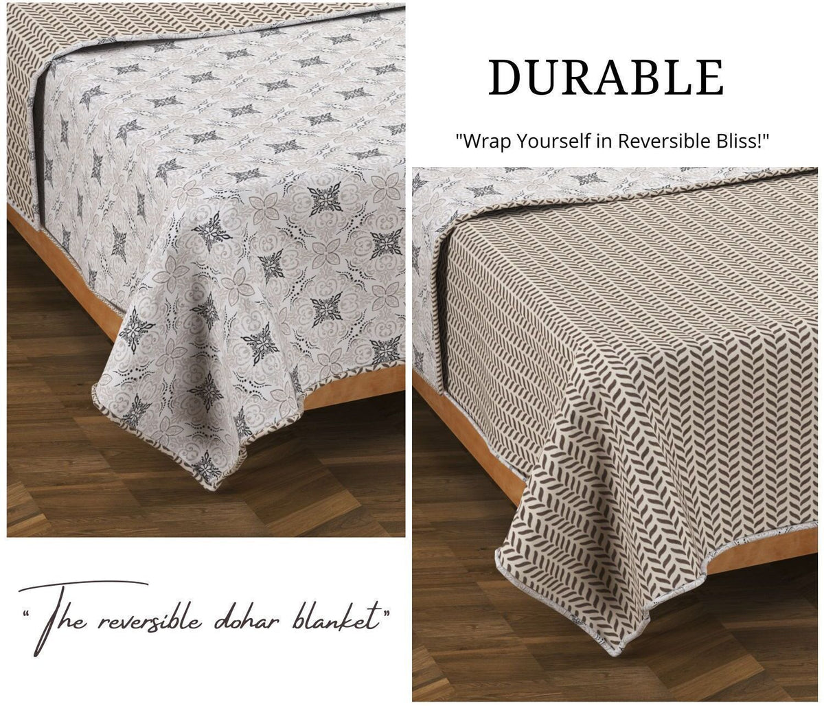 Valencia Reversible Dohar Grey Black