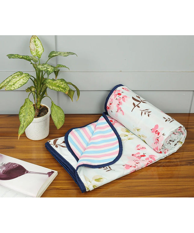 Valencia Reversible Dohar Dark Blue Pink