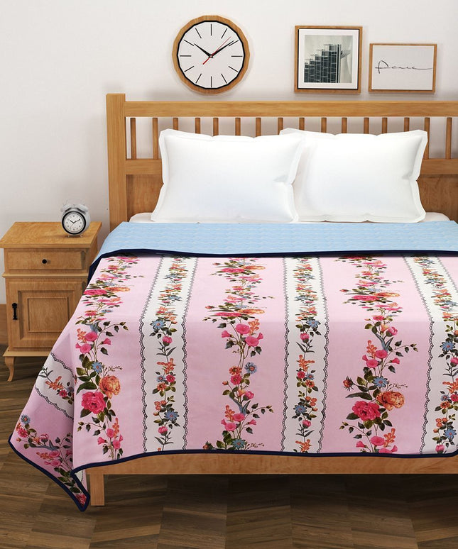 Valencia Reversible Dohar Baby Pink Light Blue
