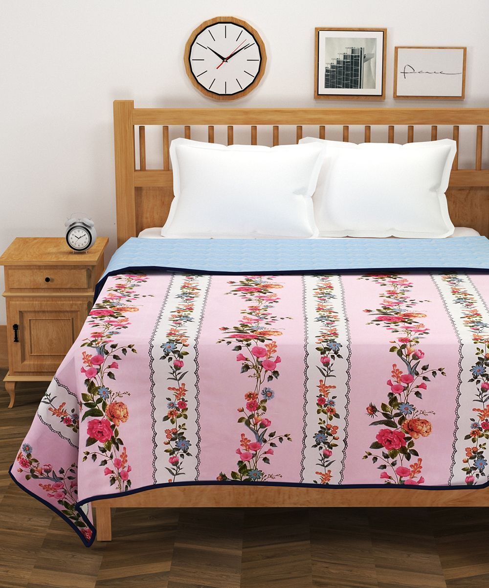 Valencia Reversible Dohar Baby Pink Light Blue