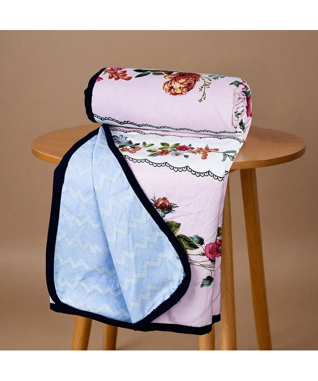 Valencia Reversible Dohar Baby Pink Light Blue