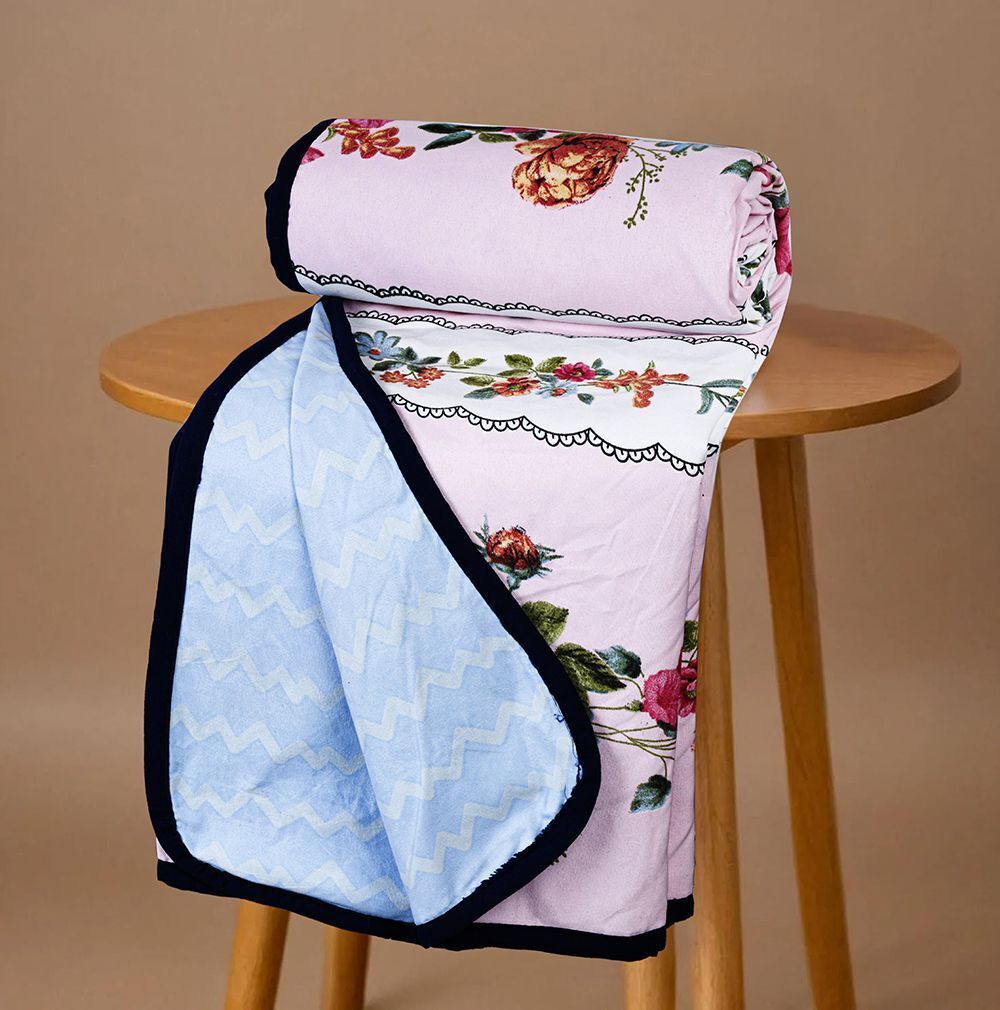 Valencia Reversible Dohar Baby Pink Light Blue