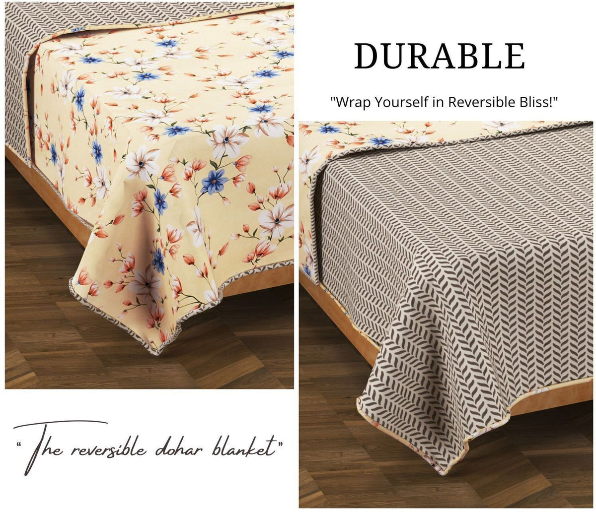 Valencia Reversible Dohar Beige Blue