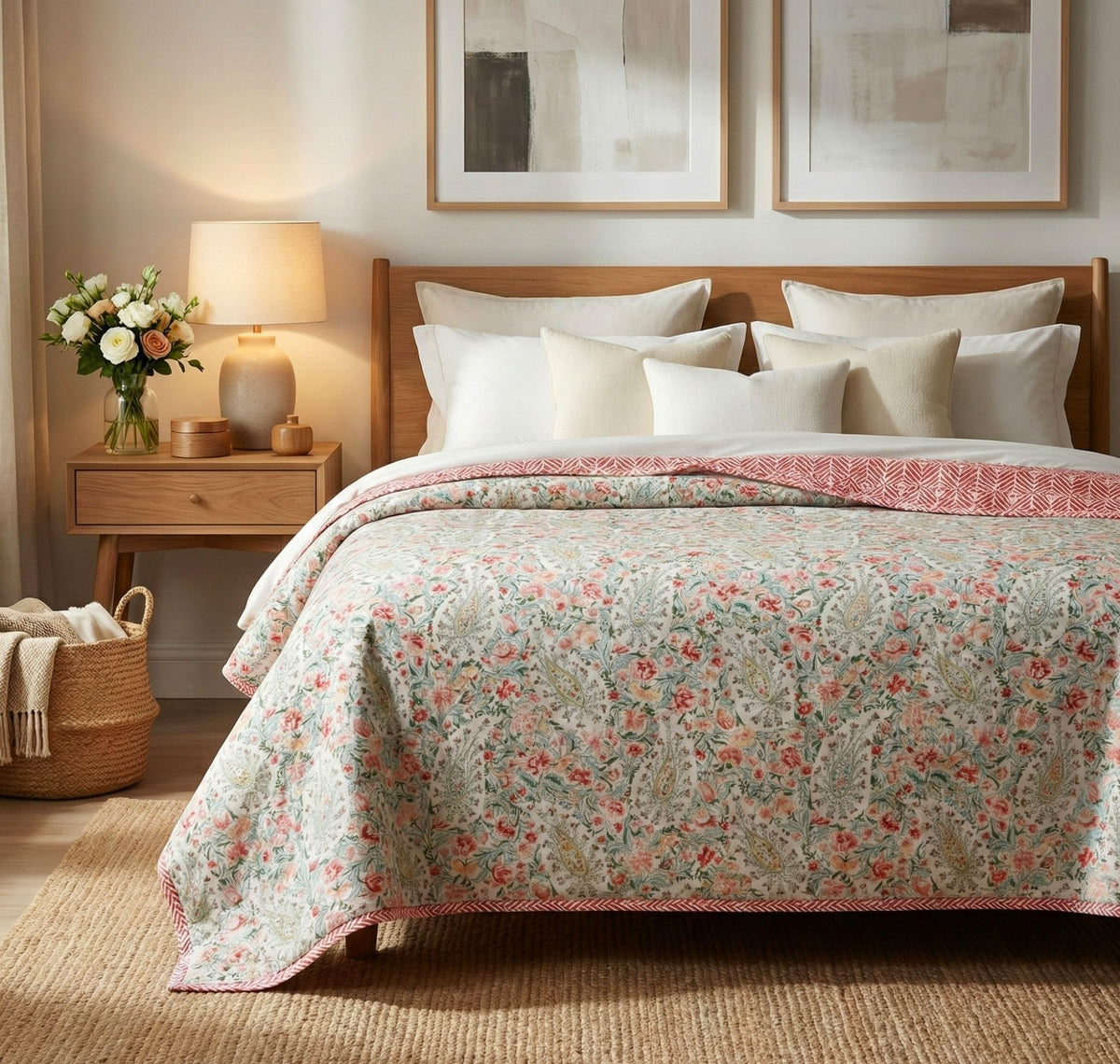 New Collection Op Dohar Beige Red