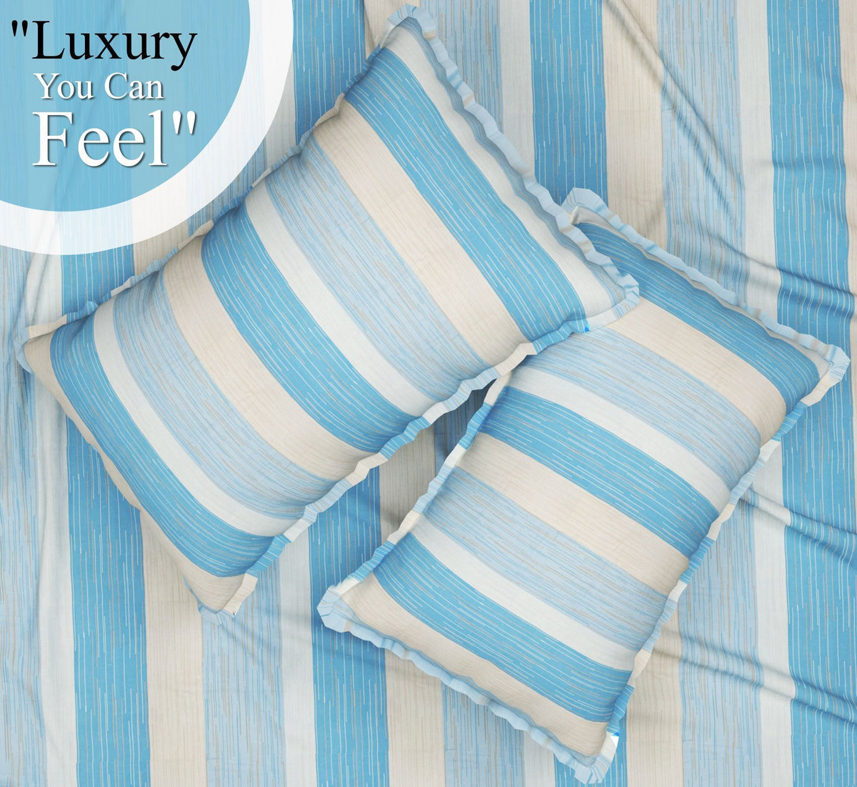 Urban Flat Bedsheet Blue White