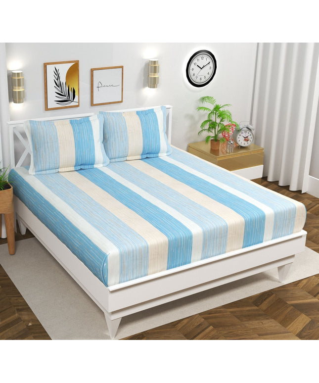 Urban Flat Bedsheet Blue White