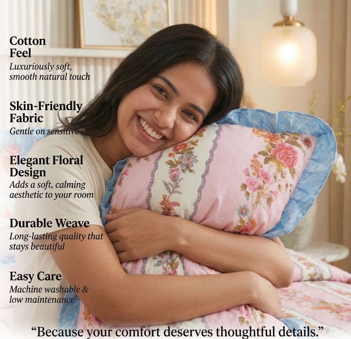 Frill Flat Bedsheet Baby Pink