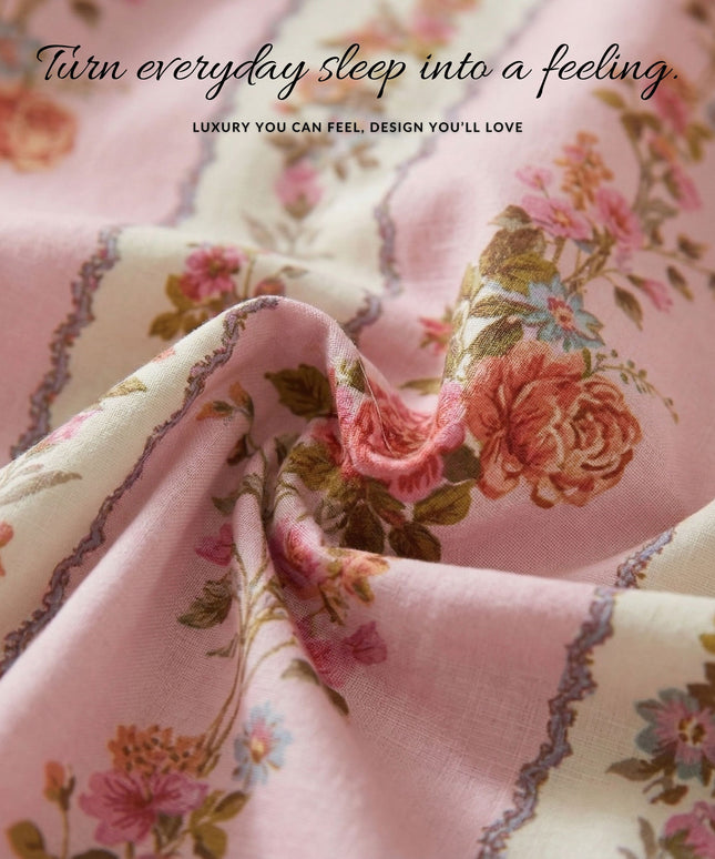 Frill Flat Bedsheet Baby Pink