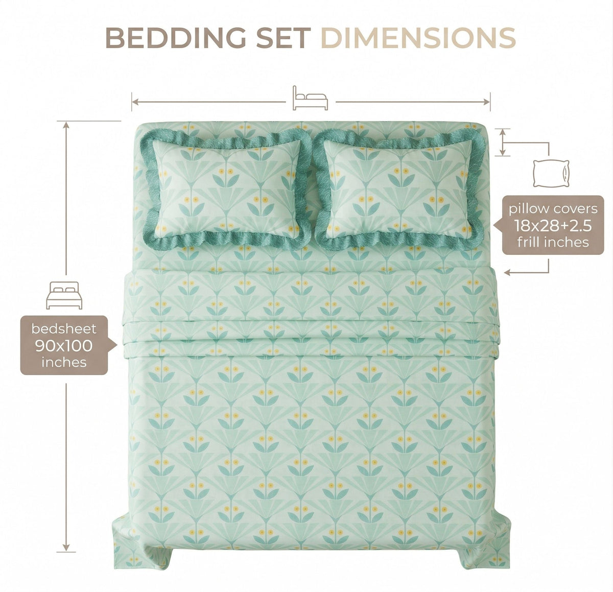 Frill Flat Bedsheet Orange