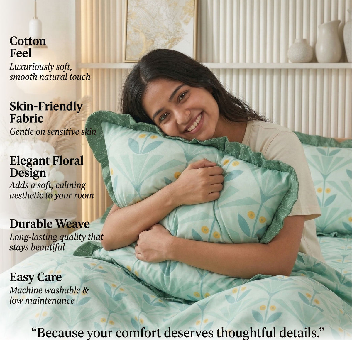 Frill Flat Bedsheet Orange